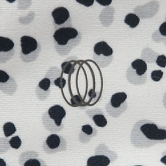 BALANCE COLLECTION WHITE WITH BLACK & GREY SPOTS PRINT CAPRI LEGGING SIZE SMALL - Picture 7 of 9